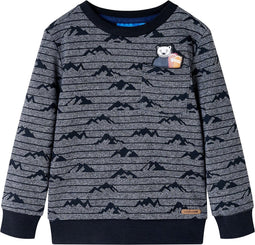 vidaXL-Kindertrui-128-gemêleerd-marineblauw