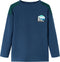 vidaXL-Kindertrui-gewafeld-met-print-140-marineblauw