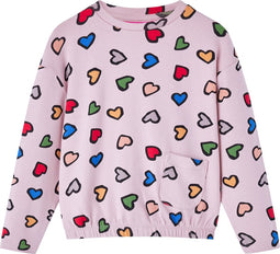 vidaXL-Kindertrui-hartenprint-140-roze