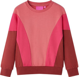 vidaXL-Kindertrui-kleurenblok-104-roze-en-hennakleurig