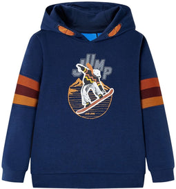 vidaXL - Kindertrui - met - capuchon - 92 - marineblauw