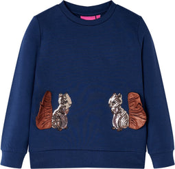 vidaXL-Kindertrui-met-eekhoorns-van-pailletten-128-marineblauw