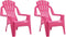 vidaXL - Kindertuinstoelen - 2 - st - hout-look - 37x34x44 - cm - polypropeen - roze