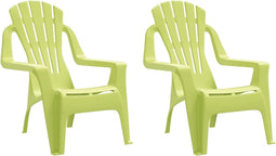 vidaXL - Kindertuinstoelen - 2 - st - hout-look - 37x34x44 - cm - polypropeen - groen