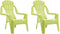vidaXL - Kindertuinstoelen - 2 - st - hout-look - 37x34x44 - cm - polypropeen - groen