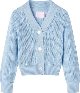 vidaXL - Kindervest - gebreid - 140 - blauw