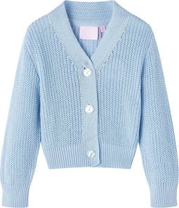 vidaXL - Kindervest - gebreid - 98 - blauw