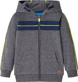 vidaXL-Kindervest-met-capuchon-en-rits-104-gemêleerd-grijs