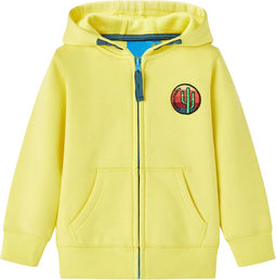 vidaXL-Kindervest-met-capuchon-en-rits-104-lichtgeel
