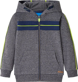 vidaXL-Kindervest-met-capuchon-en-rits-140-gemêleerd-grijs