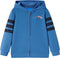 vidaXL-Kindervest-met-capuchon-en-rits-skateboardprint-116-blauw
