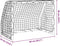 vidaXL - Kindervoetbaldoelen - 2 - st - met - bal - 64x35x48 - cm - metaal - wit