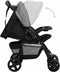 vidaXL - Kinderwagen - 2-in-1 - staal - lichtgrijs - en - zwart