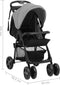 vidaXL - Kinderwagen - 2-in-1 - staal - lichtgrijs - en - zwart