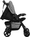 vidaXL - Kinderwagen - 2-in-1 - staal - lichtgrijs - en - zwart