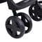 vidaXL - Kinderwagen - 2-in-1 - staal - lichtgrijs - en - zwart