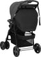 vidaXL - Kinderwagen - 3-in-1 - staal - donkergrijs - en - zwart