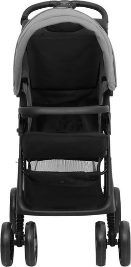 vidaXL - Kinderwagen - 3-in-1 - staal - lichtgrijs - en - zwart