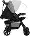 vidaXL - Kinderwagen - 3-in-1 - staal - lichtgrijs - en - zwart