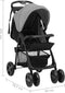 vidaXL - Kinderwagen - 3-in-1 - staal - lichtgrijs - en - zwart