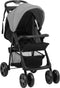 vidaXL - Kinderwagen - 3-in-1 - staal - lichtgrijs - en - zwart