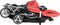vidaXL - Kinderwagen - dubbel - staal - rood - en - zwart