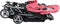 vidaXL - Kinderwagen - dubbel - staal - roze - en - zwart
