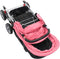 vidaXL - Kinderwagen - dubbel - staal - roze - en - zwart