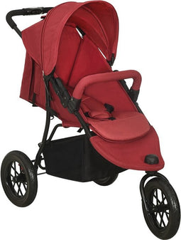 vidaXL - Kinderwagen - staal - rood