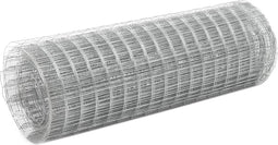 vidaXL Kippengaas 10x0.5 m gegalvaniseerd staal zilverkleurig