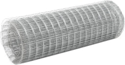 vidaXL Kippengaas 10x0.5 m gegalvaniseerd staal zilverkleurig