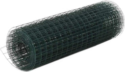 vidaXL - Kippengaas - 10x0,5 - m - staal - met - PVC - coating - groen