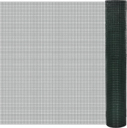 vidaXL Kippengaas 10x1 m gegalvaniseerd staal met PVC-coating groen