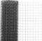 vidaXL Kippengaas 25x0.5 m staal met PVC coating grijs