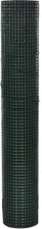 vidaXL Kippengaas 25x1 m gegalvaniseerd staal met PVC-coating groen