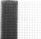 vidaXL Kippengaas 25x1 m staal met PVC coating grijs