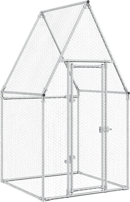 vidaXL - Kippenhok - 100x100x190 - cm - gegalvaniseerd - staal - zilverkleurig