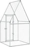 vidaXL - Kippenhok - 100x100x190 - cm - gegalvaniseerd - staal - zilverkleurig