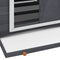 vidaXL - Kippenhok - 150x96x110 - cm - massief - vurenhout - grijs - en - wit