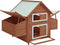 vidaXL - Kippenhok - 150x96x110 - cm - massief - vurenhout - mokkakleurig - en - wit
