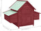 vidaXL - Kippenhok - 152x96x110 - cm - massief - vurenhout - rood - en - wit