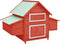 vidaXL - Kippenhok - 152x96x110 - cm - massief - vurenhout - rood - en - wit