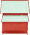 vidaXL - Kippenhok - 152x96x110 - cm - massief - vurenhout - rood - en - wit