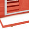 vidaXL - Kippenhok - 152x96x110 - cm - massief - vurenhout - rood - en - wit
