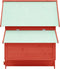 vidaXL - Kippenhok - 152x96x110 - cm - massief - vurenhout - rood - en - wit