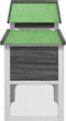 vidaXL - Kippenhok - 186,5x58,5x113 - cm - massief - grenenhout - grijs