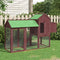 vidaXL - Kippenhok - 193x65x117 - cm - massief - grenenhout - mokkakleurig