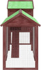 vidaXL - Kippenhok - 193x65x117 - cm - massief - grenenhout - mokkakleurig