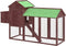 vidaXL - Kippenhok - 193x65x117 - cm - massief - grenenhout - mokkakleurig
