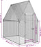 vidaXL - Kippenhok - 200x100x190 - cm - gegalvaniseerd - staal - zilverkleurig